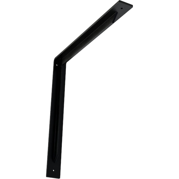 Ekena Millwork Stockport Steel Bracket, Powder Coated Black 2"W x 18"D x 18"H BKTM02X18X18STPBL - main